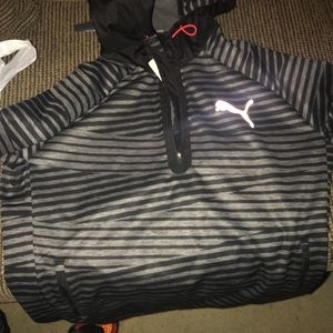 Black zebra pattern puma zip up jacket brand new